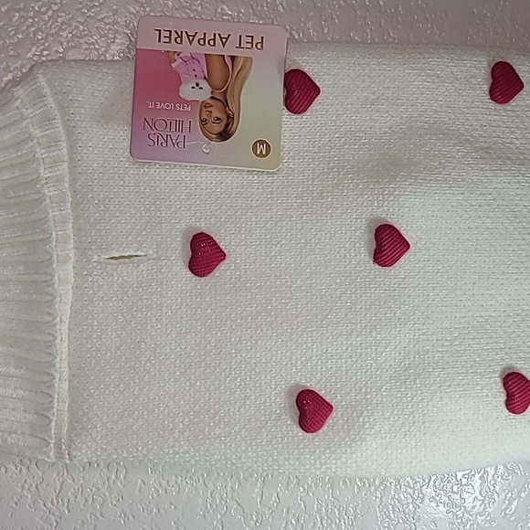 Paris Hilton 3D HEART VALENTINES DAY DOG Knit Sweater - Picture 10 of 11